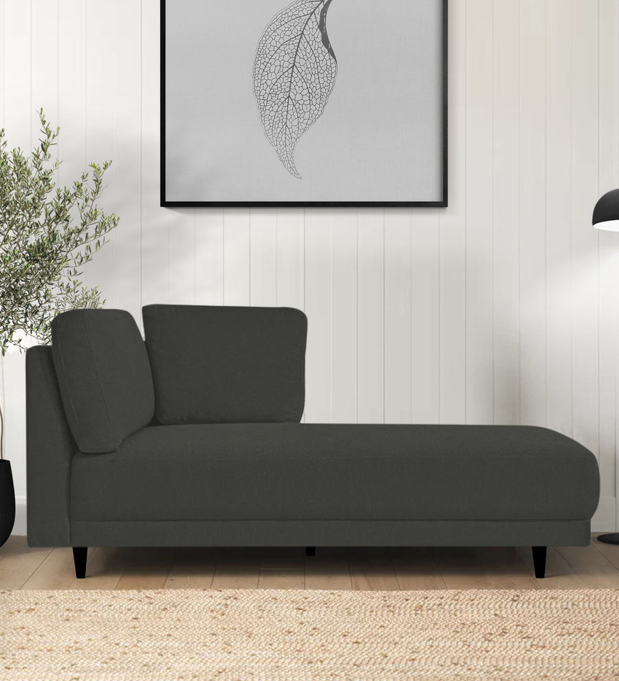 Jonze  RHS Velvet Chaise Lounger - Hory Grey by Febonic Living