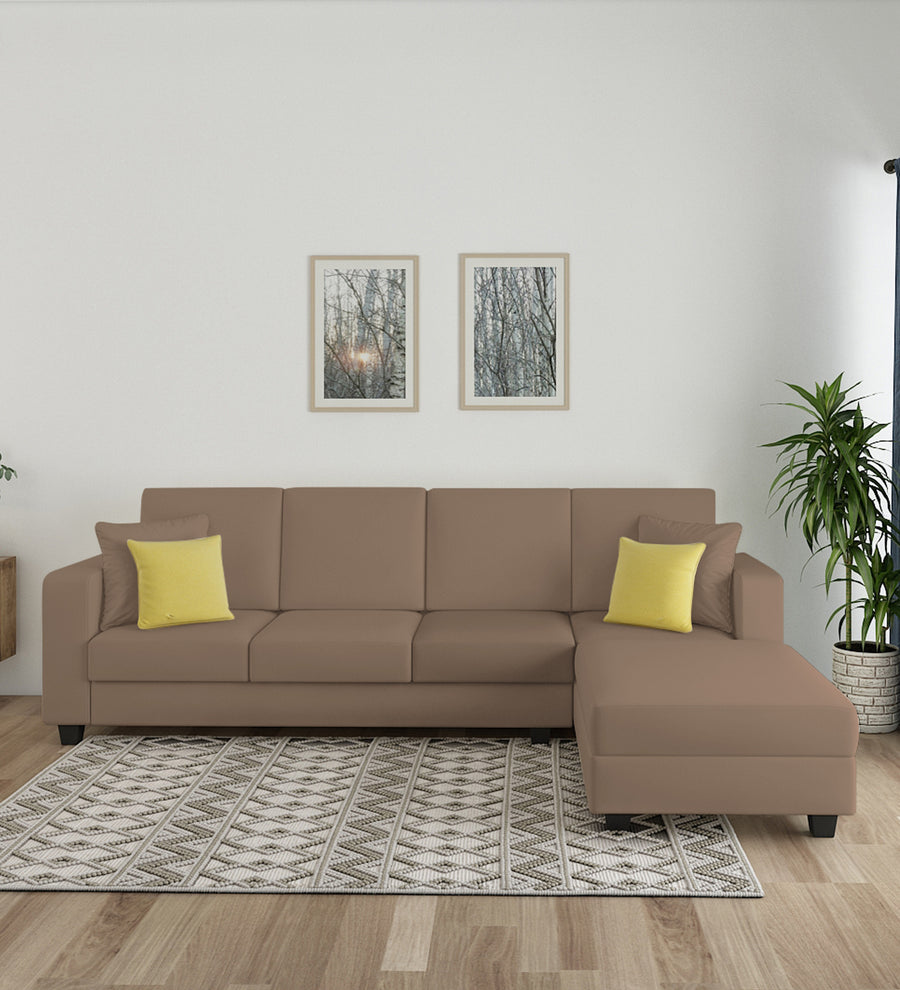 Nabi  LHS  (3+Lounger) Fabric Sectional Sofa - Cookie Beige by Febonic Living