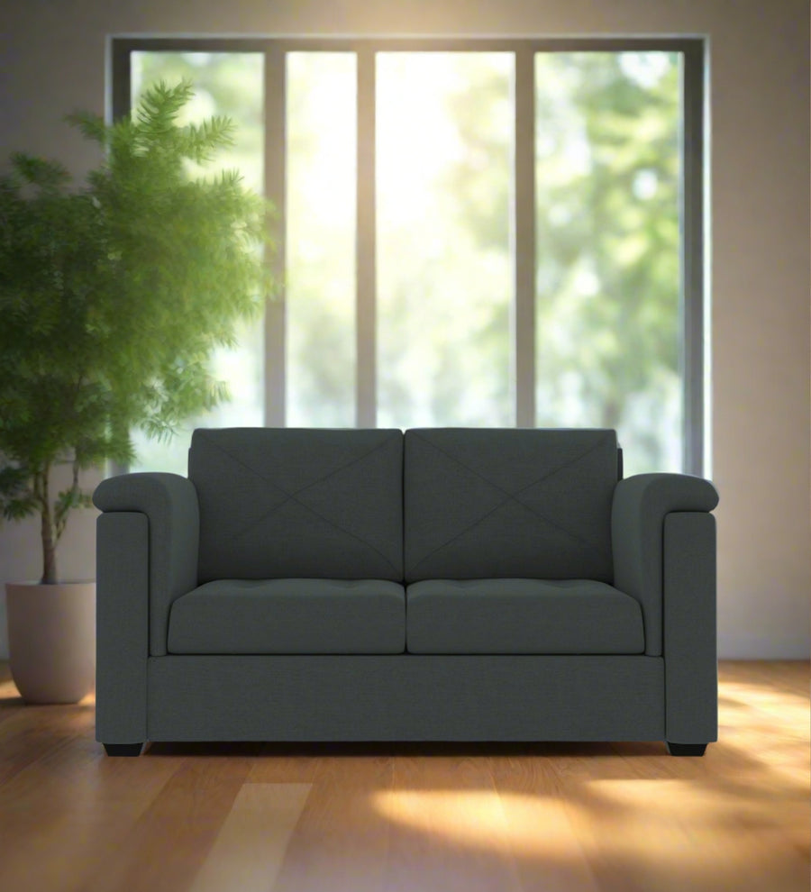 Andres  2 Seater Fabric Sofa - Dub Grey by Febonic Living