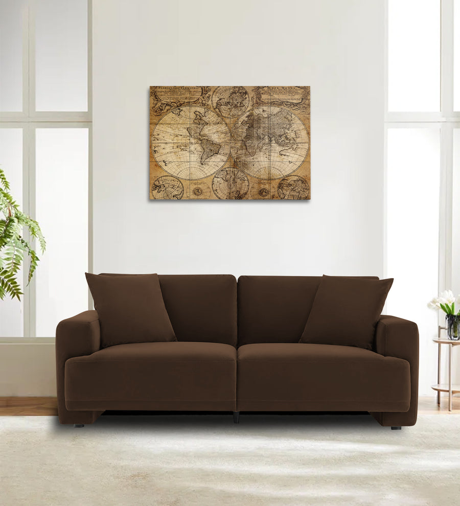 Kosta  2 Seater Velvet Sofa - Cholocate Brown by Febonic Living