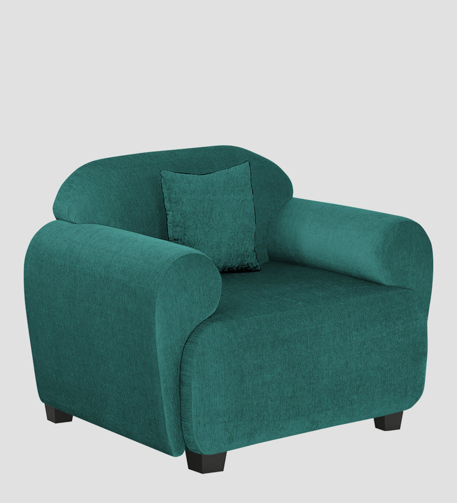 Apollo Fabric 1 Seater Sofa In Sea Green Colour - Febonic Living