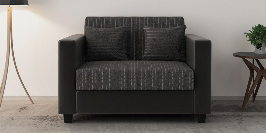 Baley Fabric 2 Seater Sofa In Lama Black Colour - Febonic Living