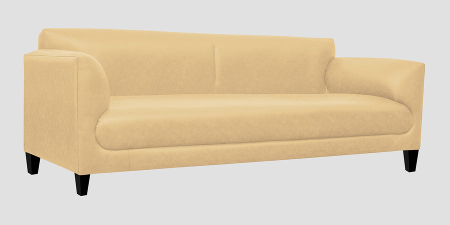 Convi Leatherette 3 Seater Sofa In Peach Beige Colour - Febonic Living