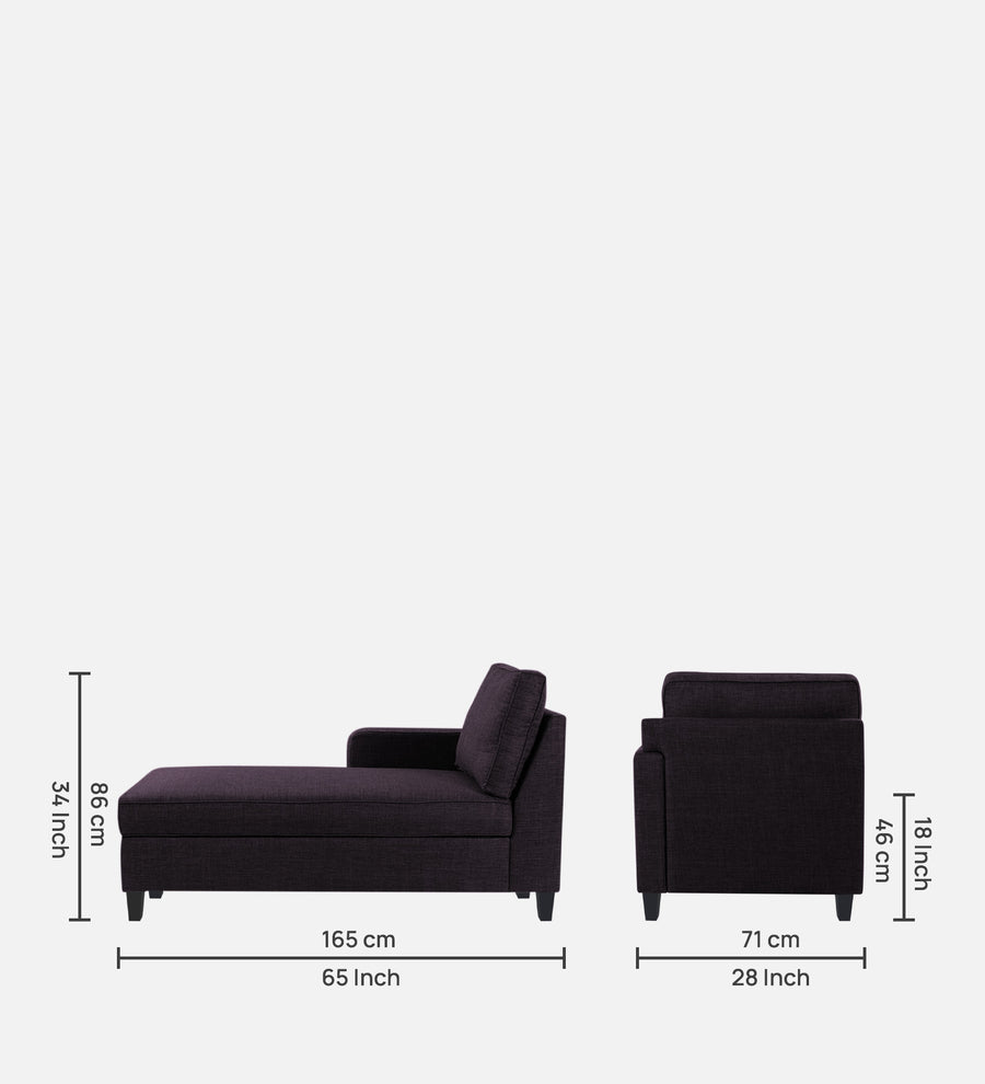 Harry Fabric Lhs Chaise Lounger In Cara Brown Colour - Febonic Living