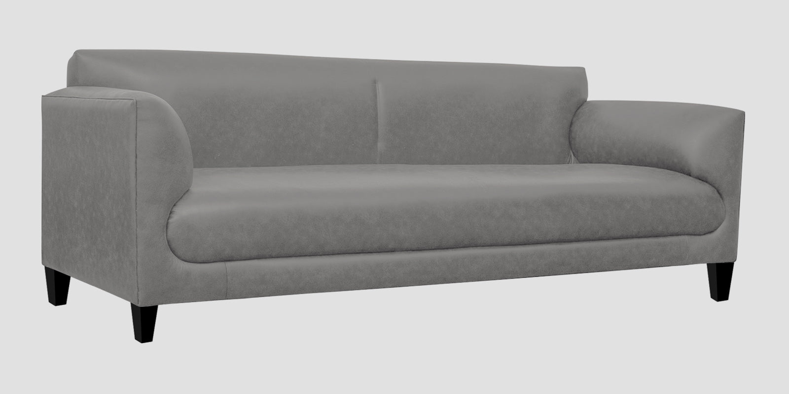 Convi Leatherette 3 Seater Sofa In Dim Grey Colour - Febonic Living