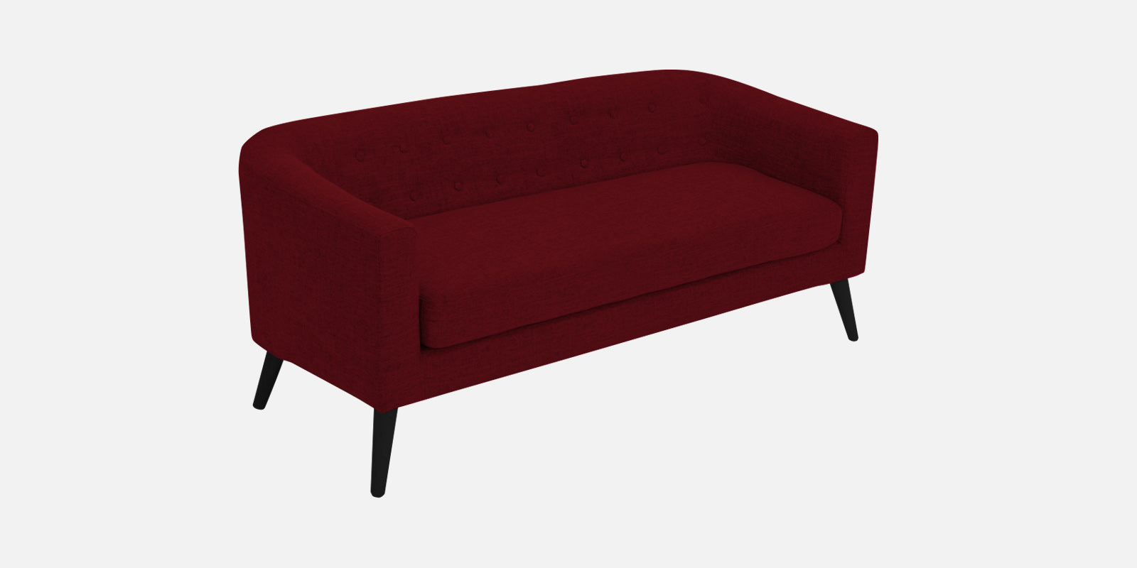 Casper Fabric 3 Seater Sofa in Ruby Red Colour