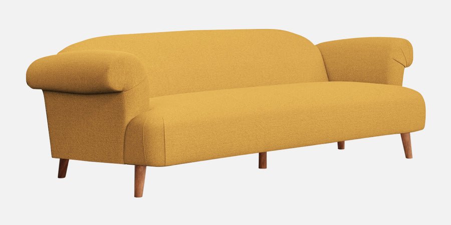Barber Fabric 3 Seater Sofa In Corn Yellow Colour - Febonic Living