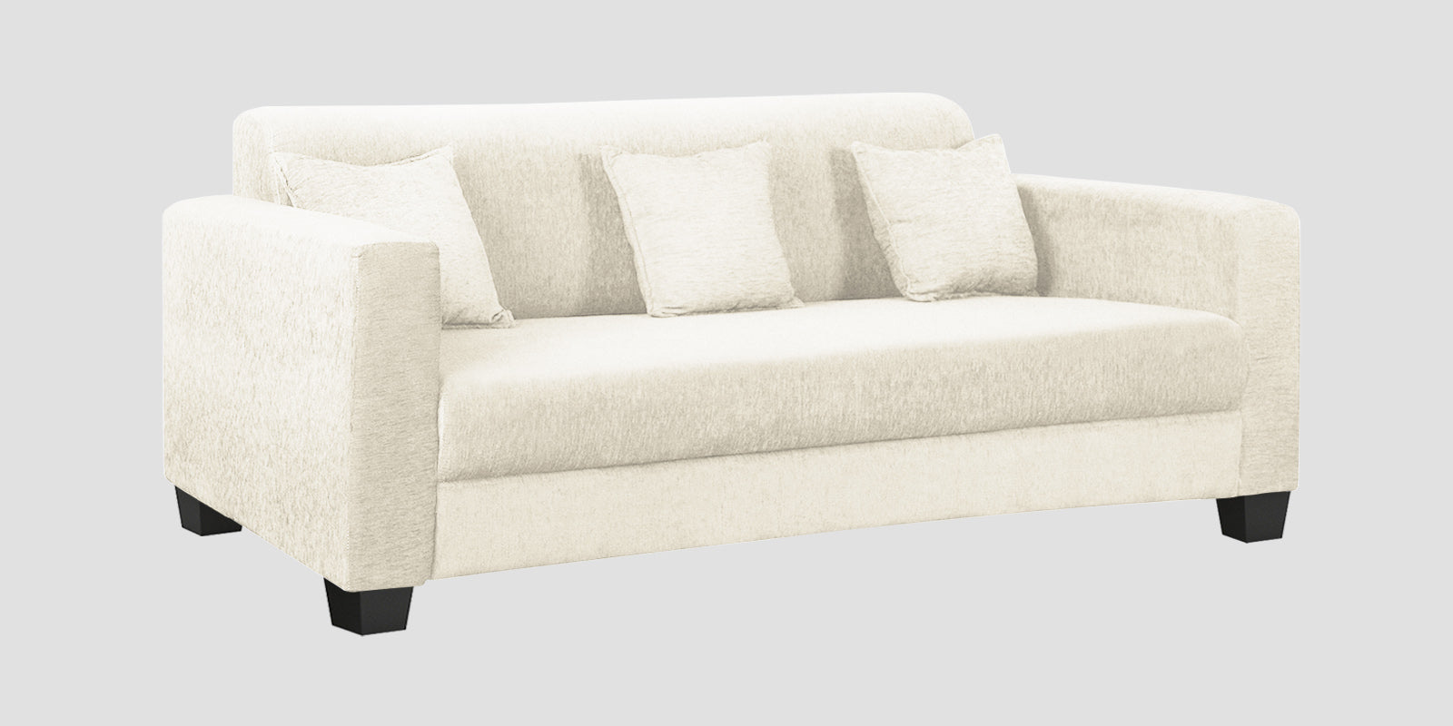 Nebula Fabric 3 Seater Sofa In Ivory Cream Colour - Febonic Living