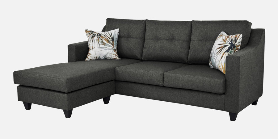 Welly Fabric Rhs Sectional Sofa 2 Lounger In Charcoal Grey Colour - Febonic Living
