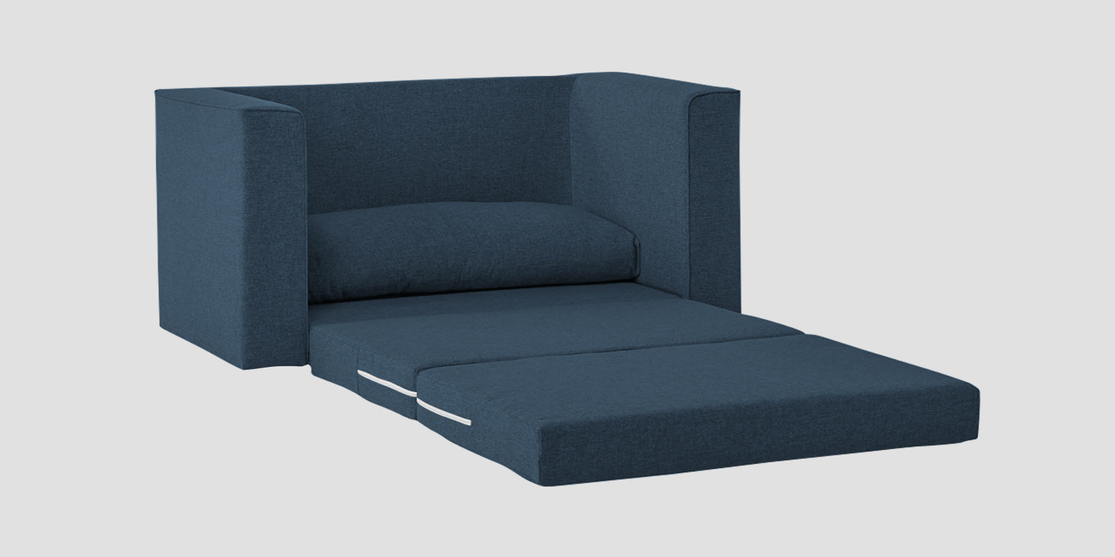 Kenia Fabric 2 Seater Foldable Sofa Cum Bed In Light Blue Colour - Febonic Living