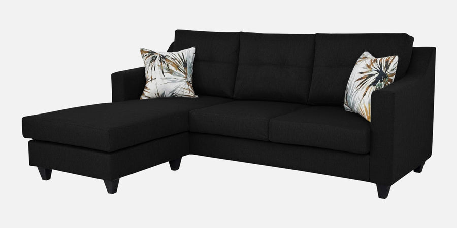 Welly Fabric Rhs Sectional Sofa 2 Lounger In Zed Black Colour - Febonic Living