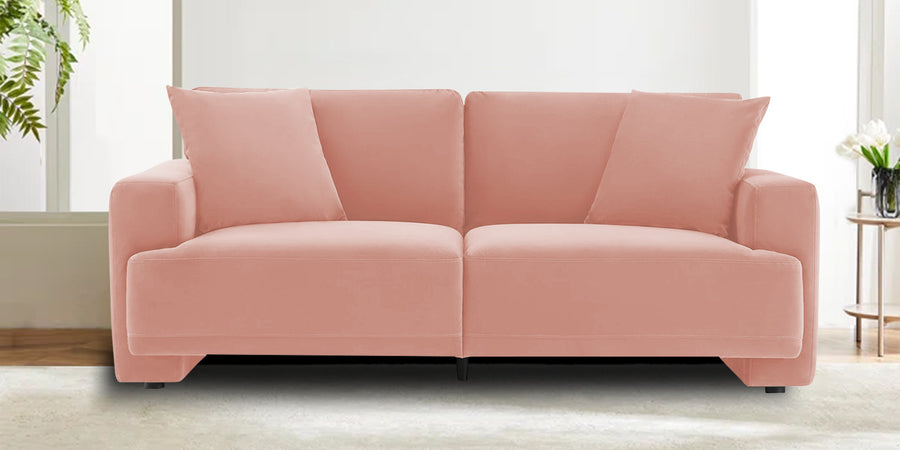 Kosta Velvet 2 Seater Sofa In Blush Pink Colour - Febonic Living