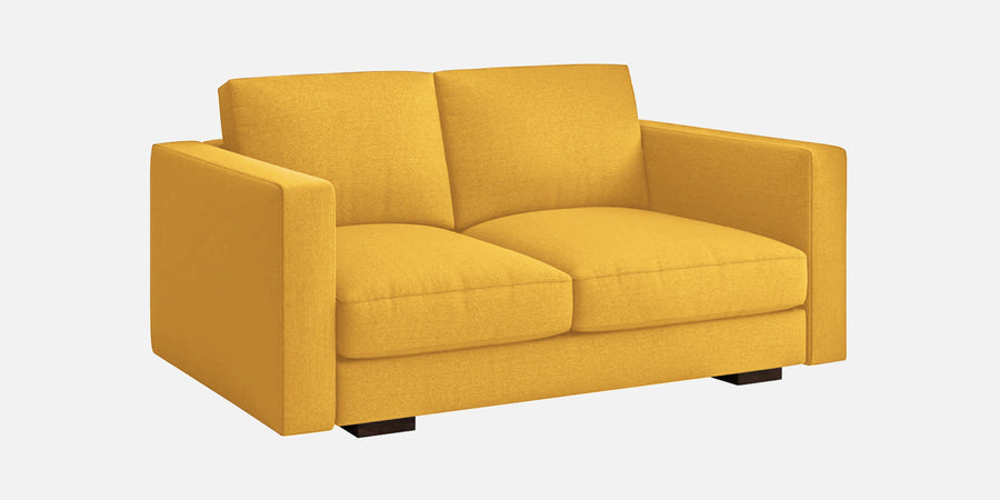 Messy Fabric 2 Seater Sofa In Bold Yellow Colour - Febonic Living