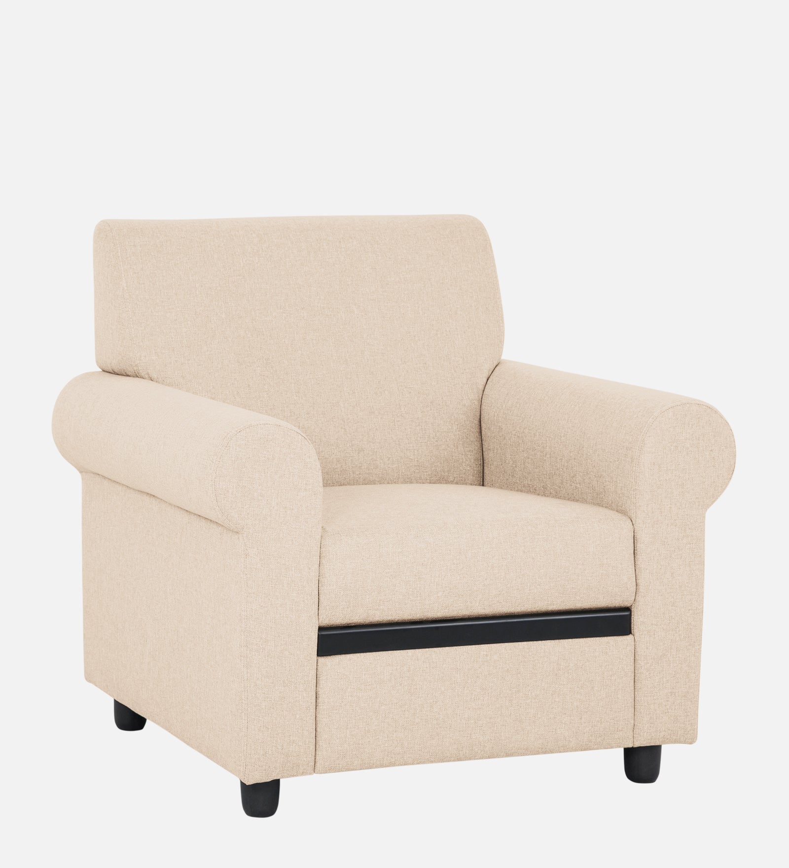 Ribby Fabric 1 Seater Sofa in Woom Beige Colour