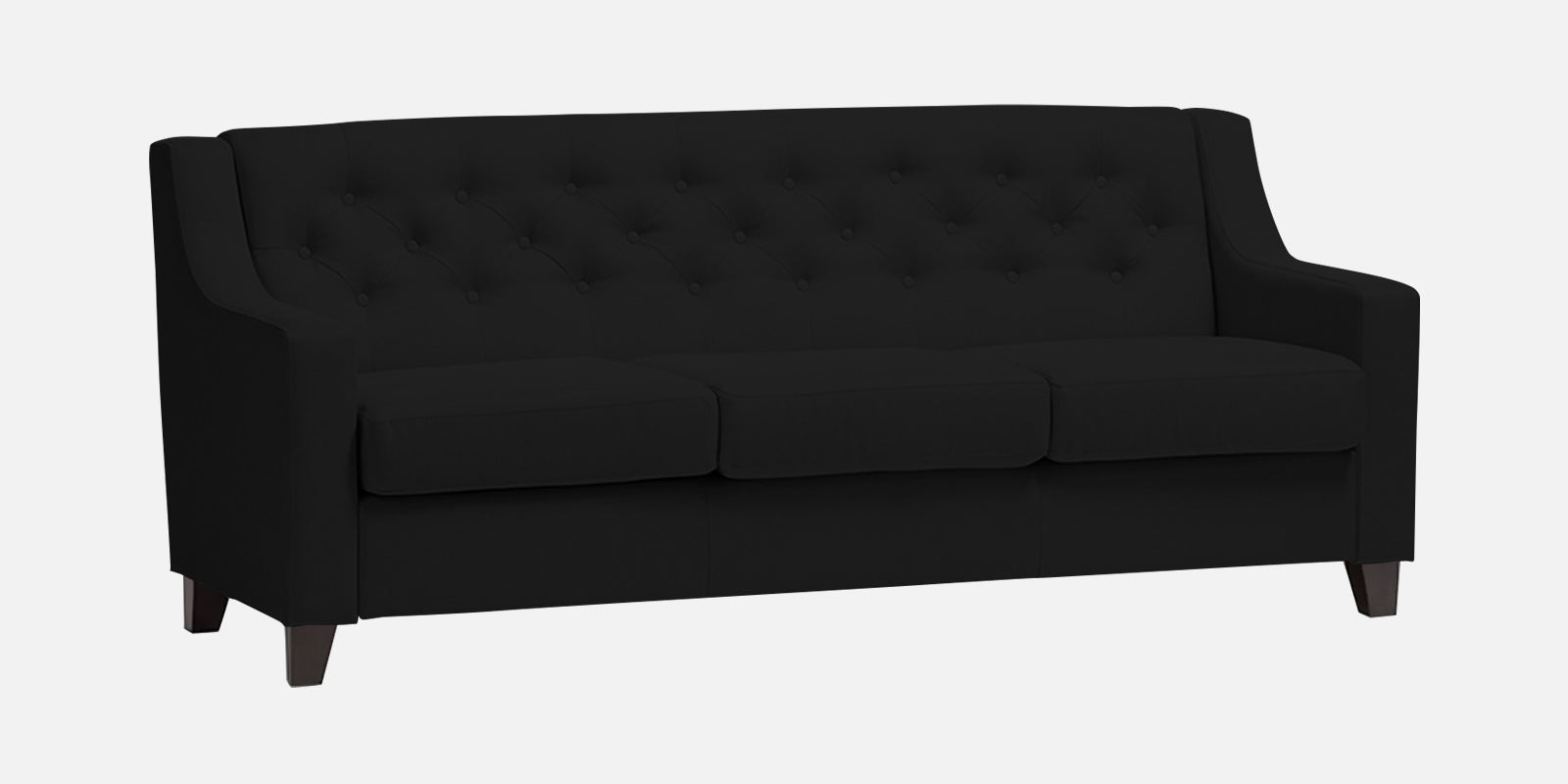 Baidy Fabric 3 Seater Sofa in Zed Black Colour