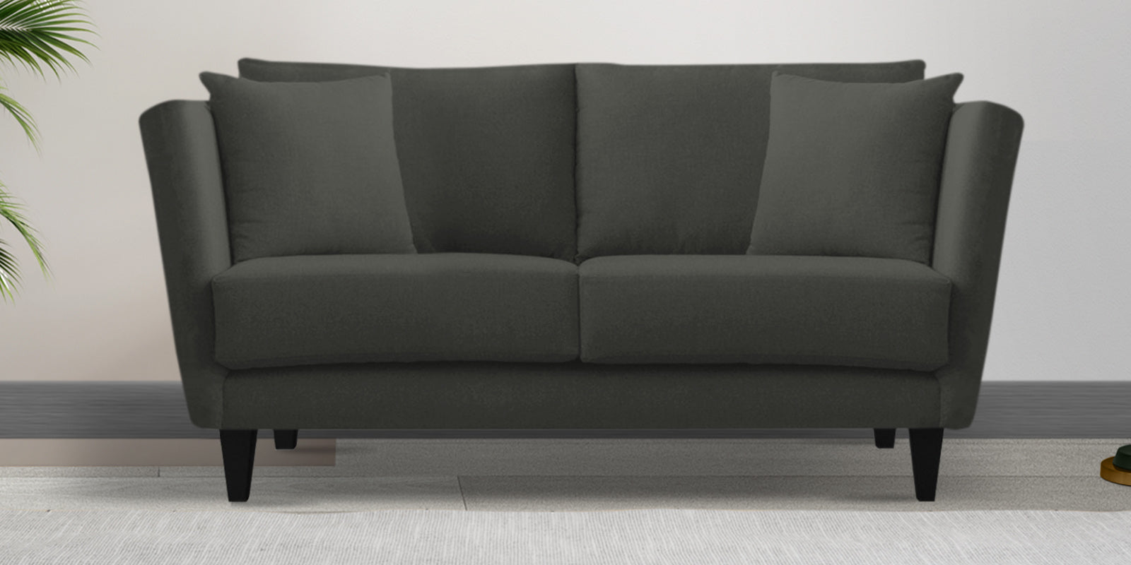 Norway Velvet 2 Seater Sofa In Hory Grey Colour