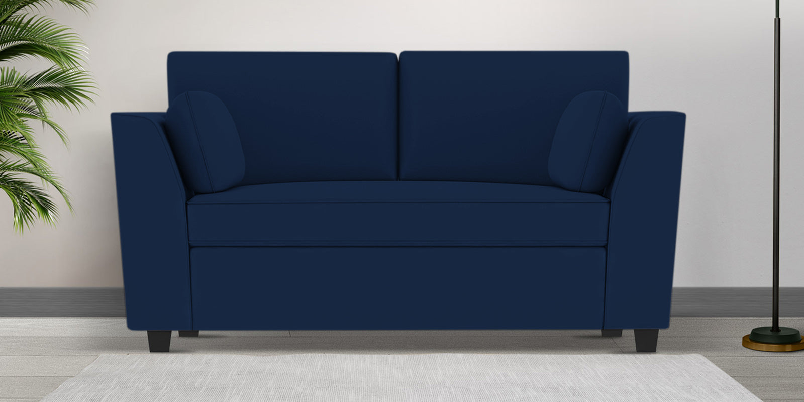 Bristo Velvet 2 Seater Sofa in Imperial Blue Colour With Storage