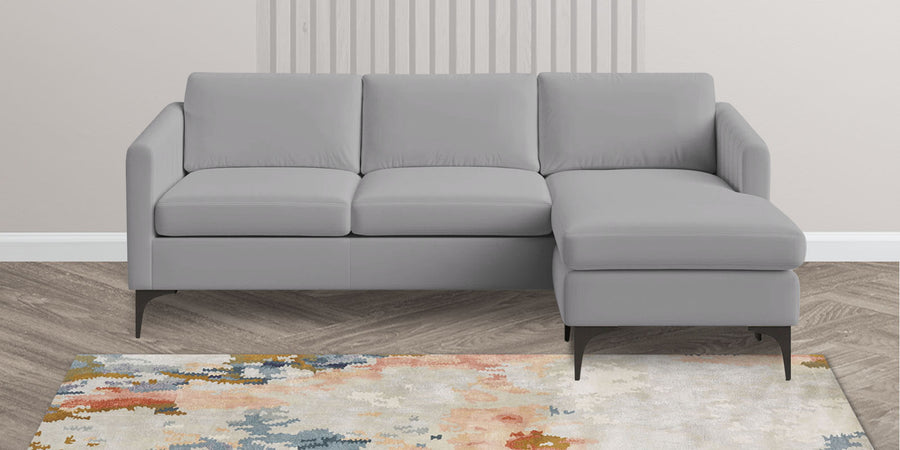 Haru Fabric Lhs Sectional Sofa 2 Lounger In Concrete Grey Colour - Febonic Living