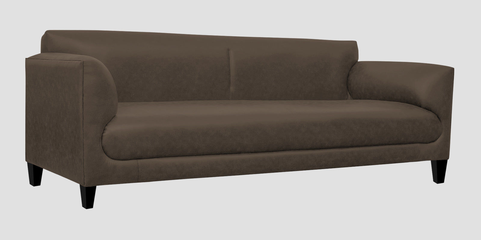 Convi Leatherette 3 Seater Sofa In Peca Brown Colour - Febonic Living
