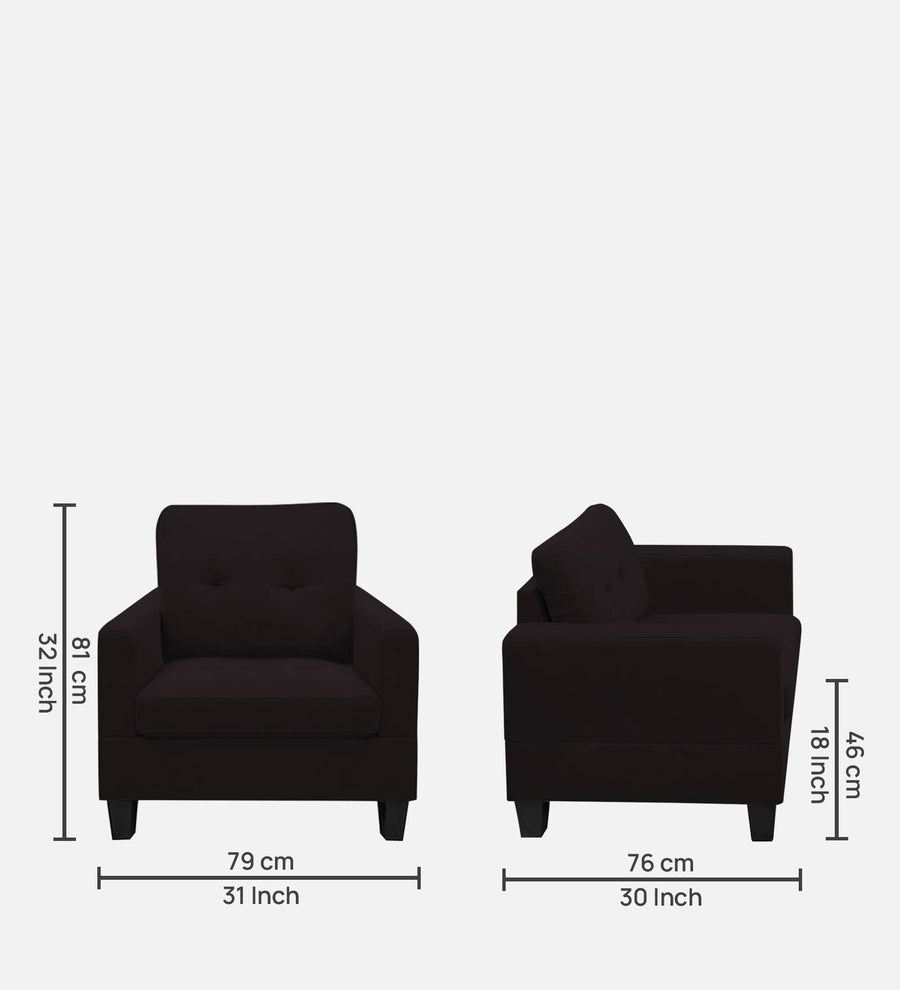 Thomas Fabric 1 Seater Sofa In Cara Brown Colour - Febonic Living