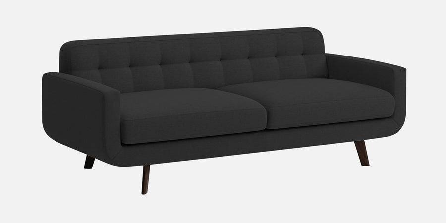 Marsela Fabric 3 Seater Sofa In Bitter Black Colour - Febonic Living