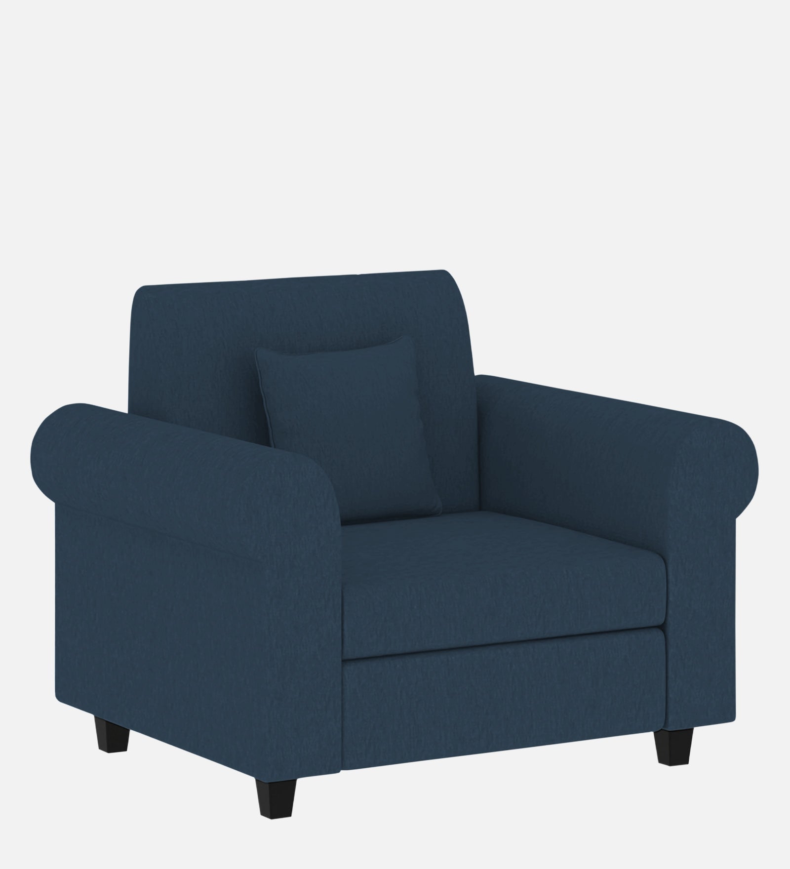 Derado Fabric 1 Seater Sofa in Light Blue Colour