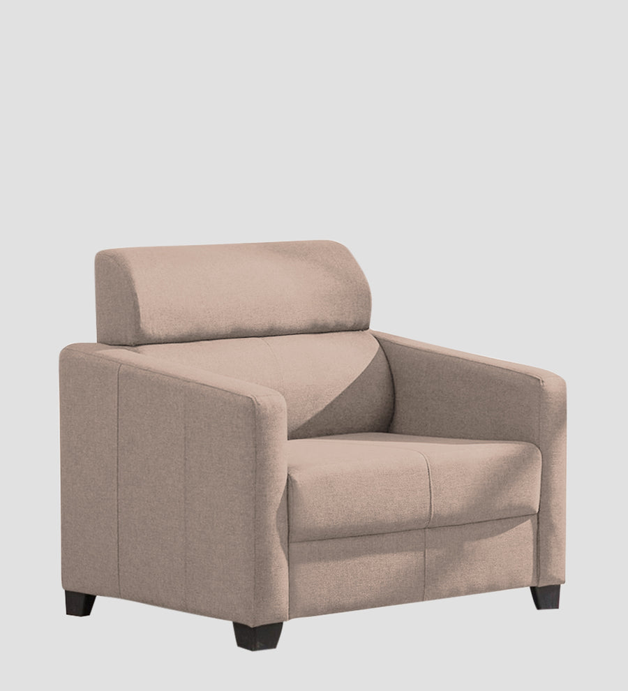Devo Fabric 1 Seater Sofa In Kadhi Beige Colour - Febonic Living