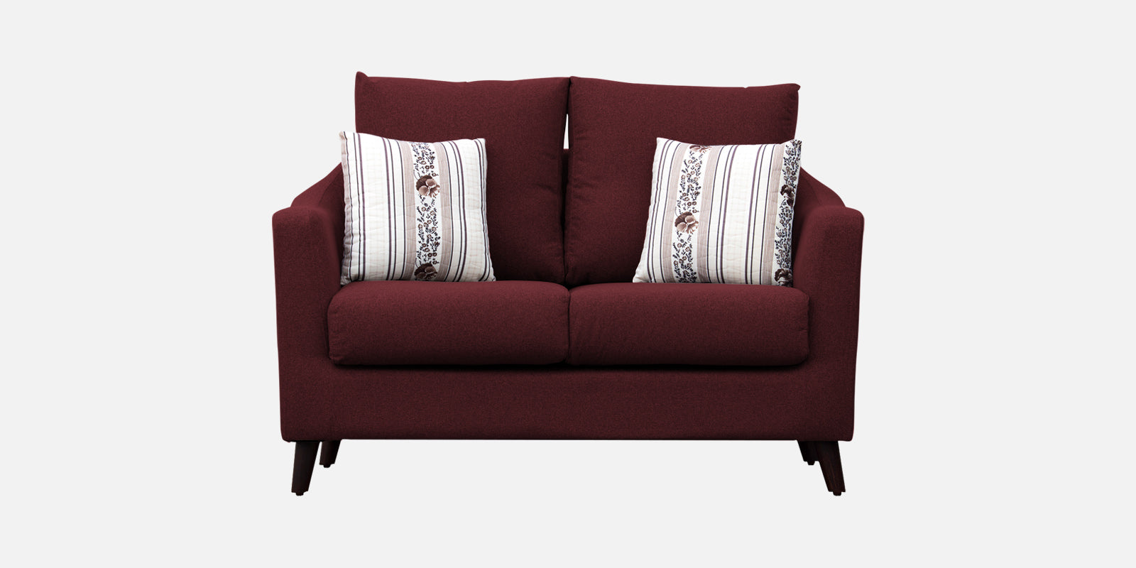 Kevin Fabric 2 Seater Sofa in Blood Maroon Colour