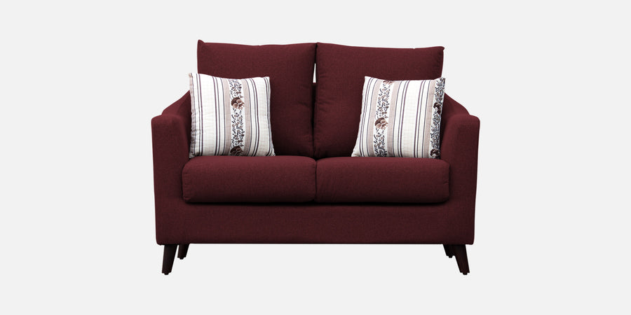 Kevin Fabric 2 Seater Sofa In Blood Maroon Colour - Febonic Living