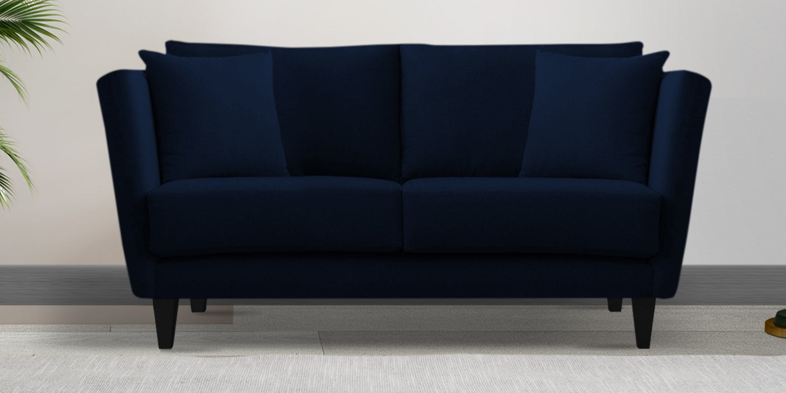 Norway Velvet 2 Seater Sofa In Dark Blue Colour