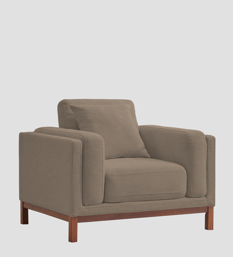 Borry Fabric 1 Seater Sofa In Hazel Beige Colour - Febonic Living