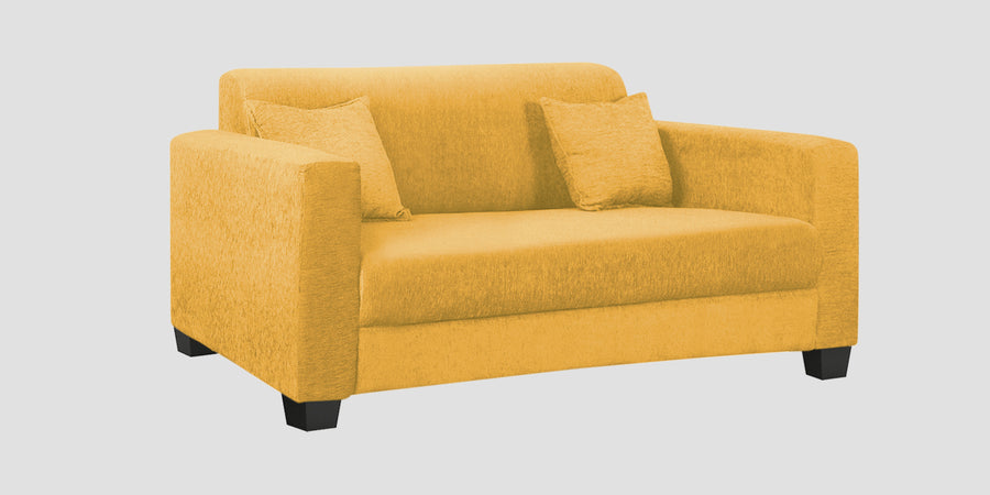 Nebula Fabric 2 Seater Sofa In Bold Yellow Colour - Febonic Living