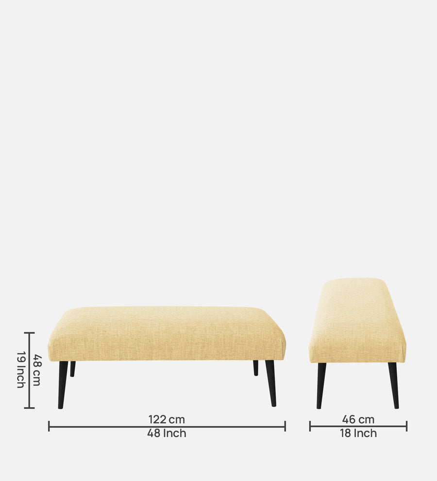 Adon Velvet Bench In Sandy Beige Colour - Febonic Living