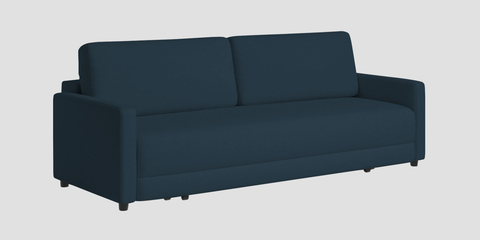 Leora Fabric 3 Seater Convertible Sofa Cum Bed In Cool Blue Colour - Febonic Living