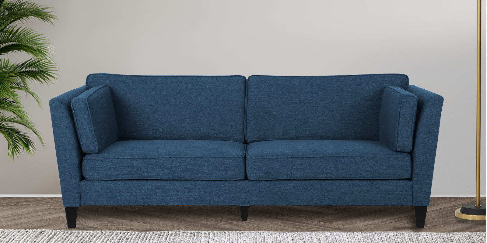 Nigar Fabric 3 Seater Sofa in Light Blue Colour