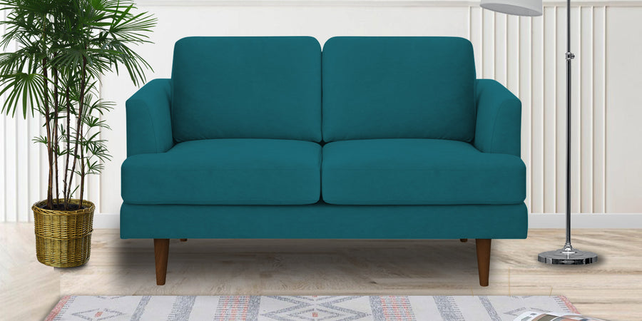 Motra Velvet 2 Seater Sofa In Pine Green Colour - Febonic Living