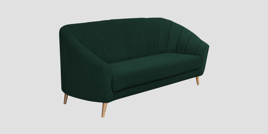 Kaylee Velvet 3 Seater Sofa In Forest Green Colour - Febonic Living