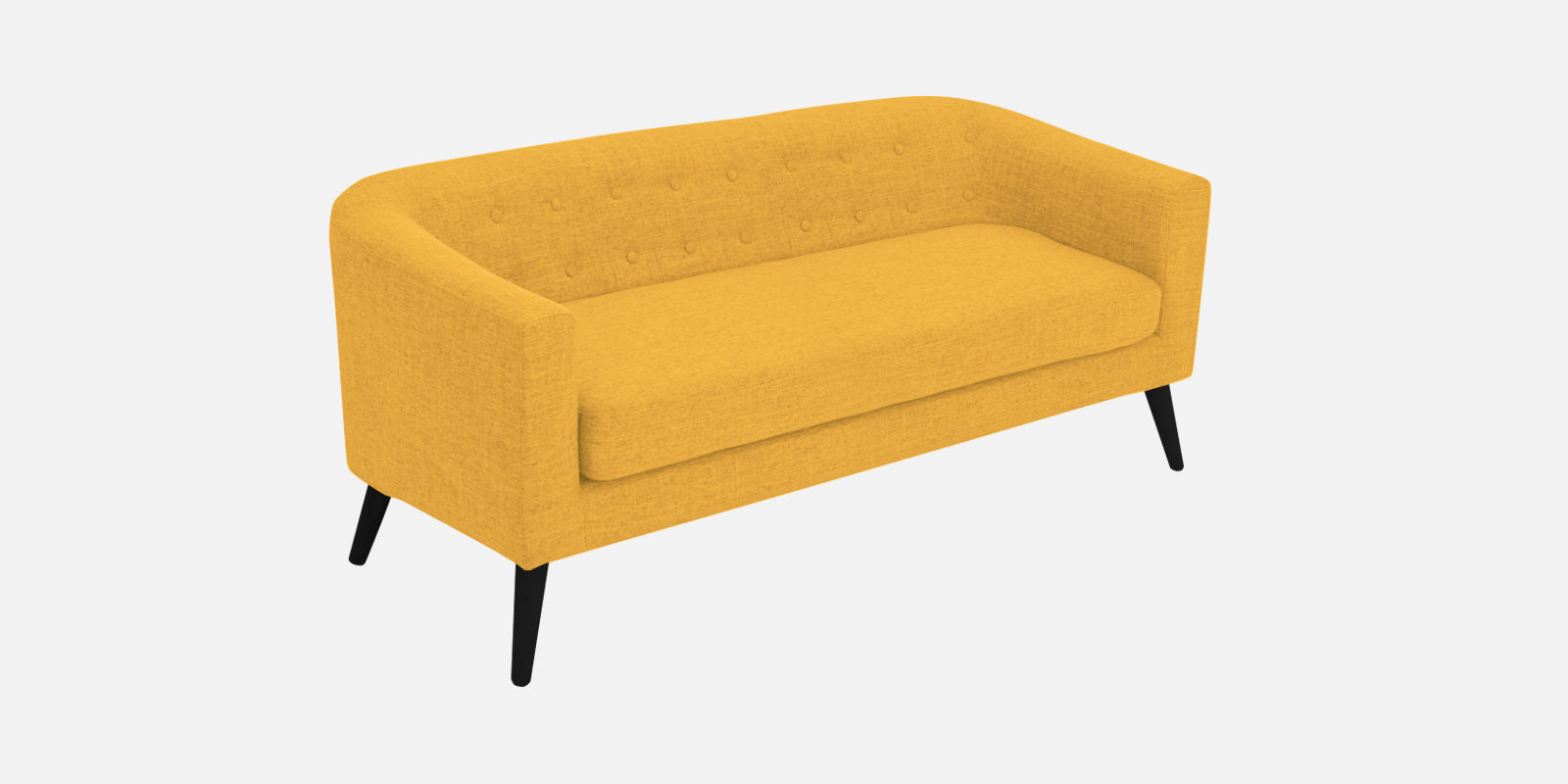 Casper Fabric 3 Seater Sofa in Bold Yellow Colour