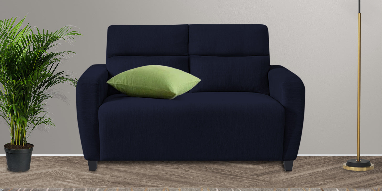 Bakadi Fabric 2 Seater Sofa in Royal Blue Colour