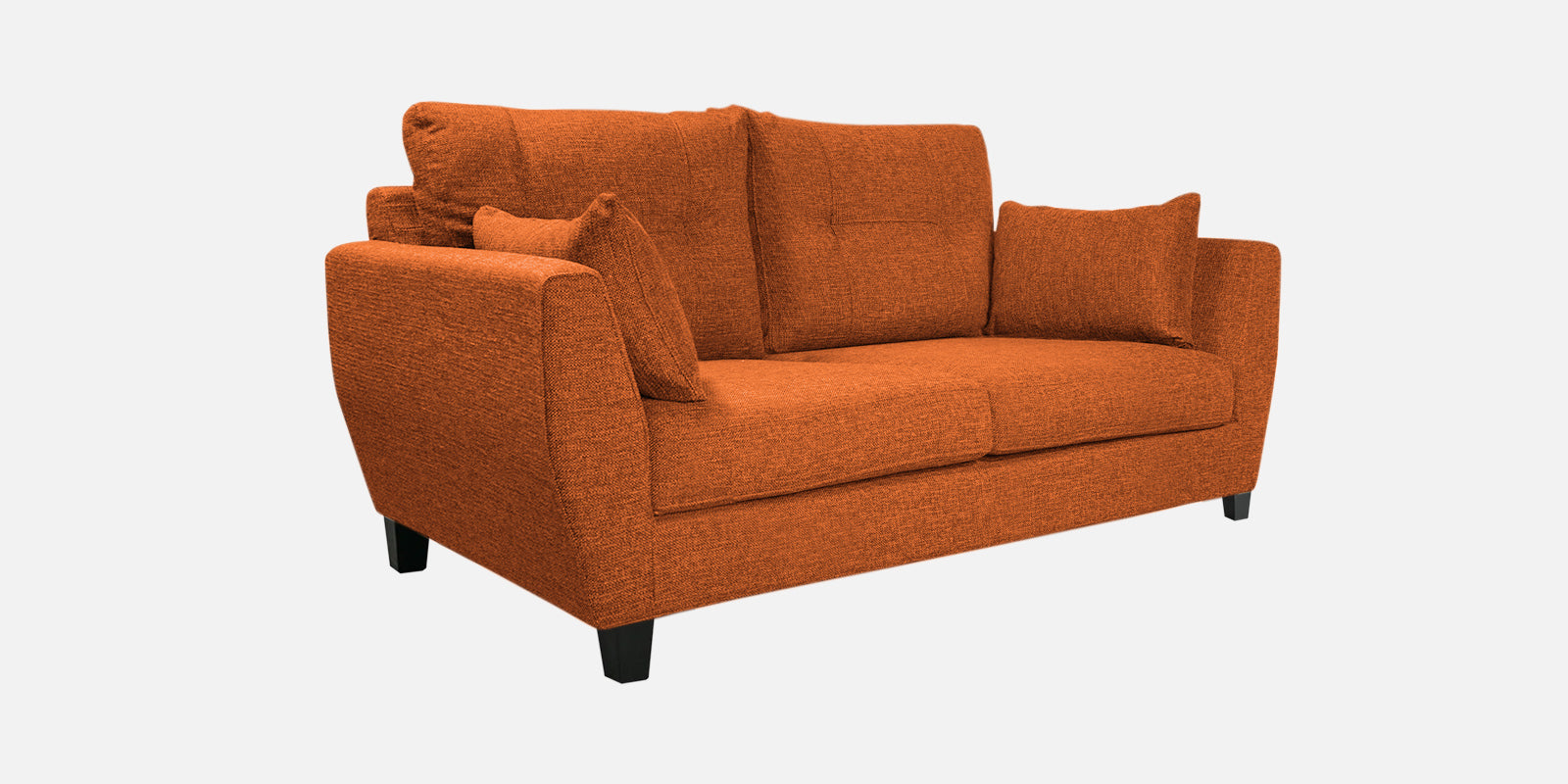 Mario Fabric 2 Seater Sofa in Vivid Orange Colour