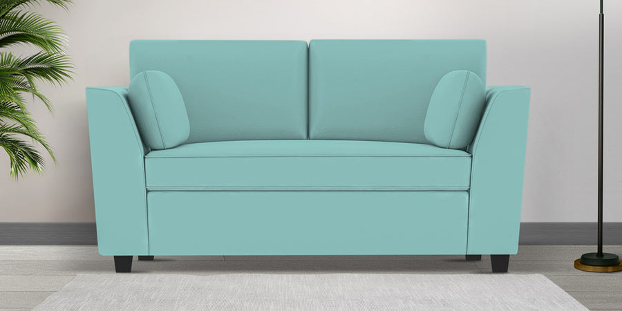 Bristo Velvet 2 Seater Sofa In Barmunda Aqua Colour With Storage - Febonic Living