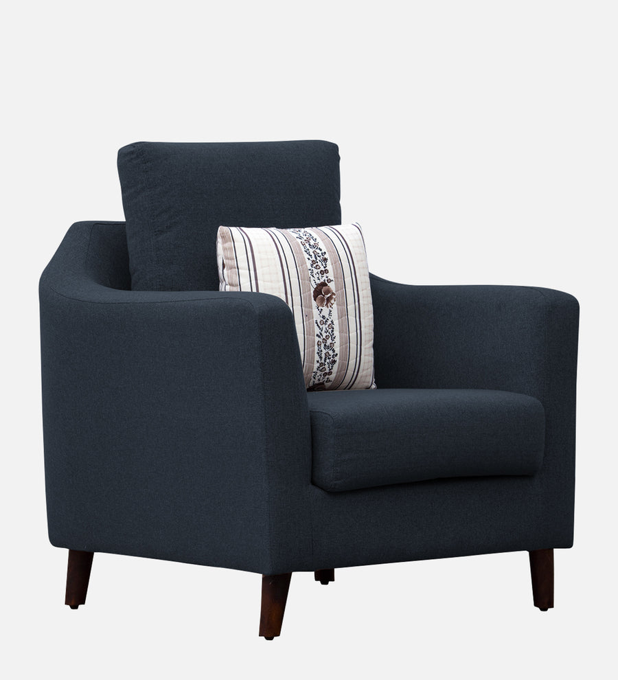 Kevin Fabric 1 Seater Sofa In Denim Blue Colour - Febonic Living