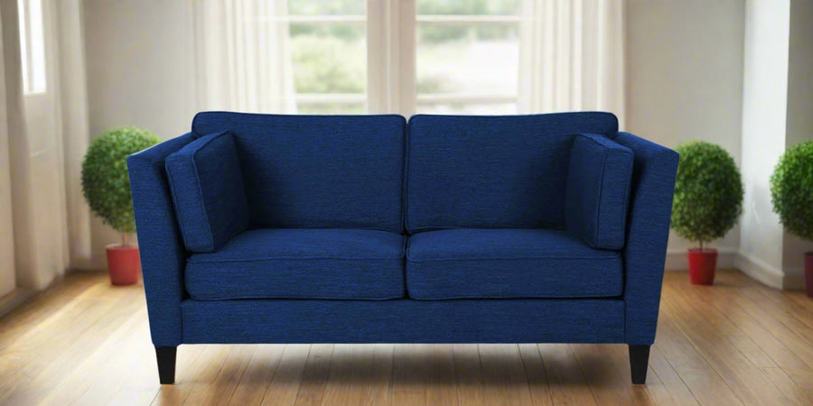 Nigar Fabric 2 Seater Sofa In Royal Blue Colour - Febonic Living