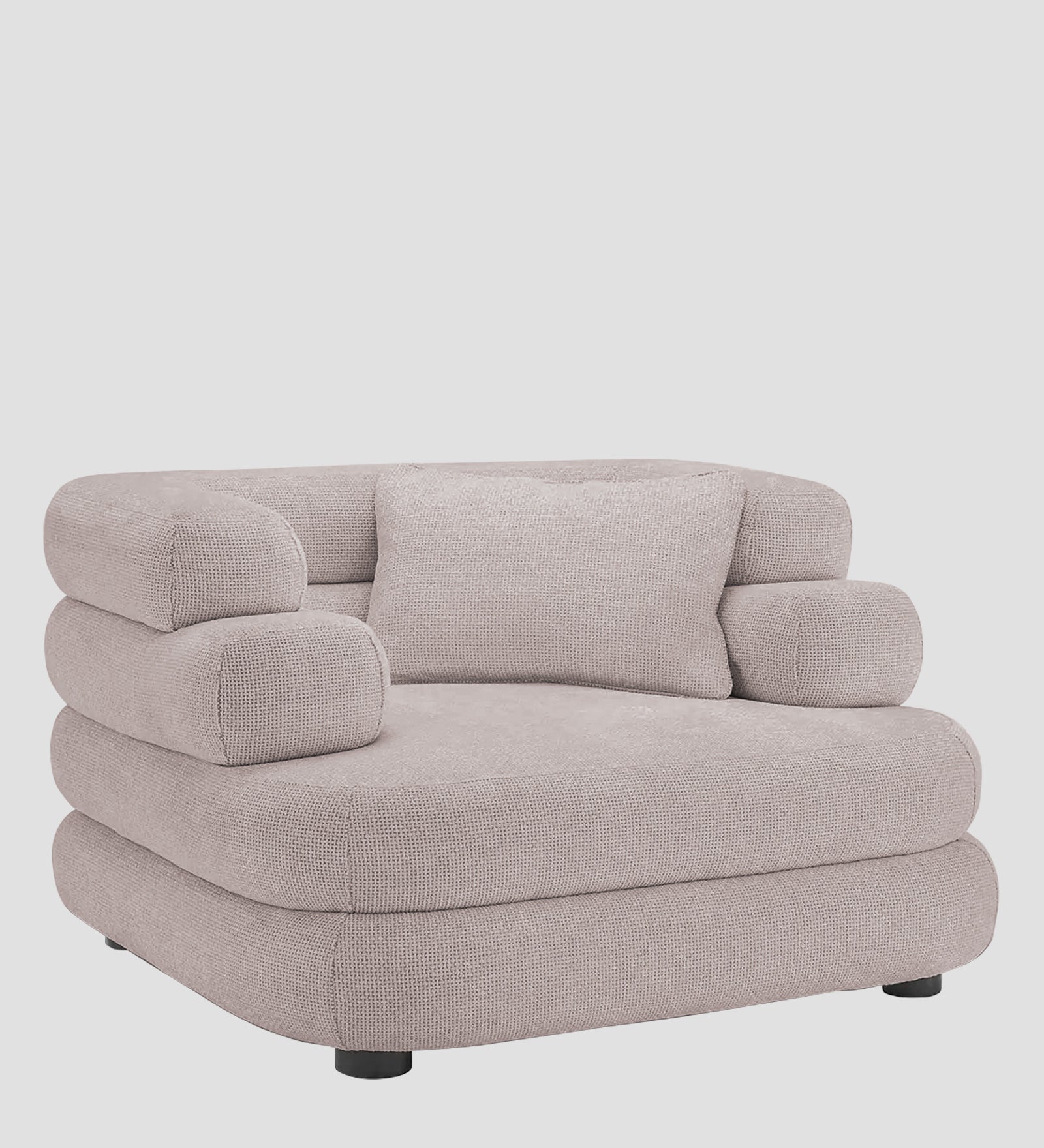 Wener Fabric 1 Seater Sofa in Almond Beige Colour