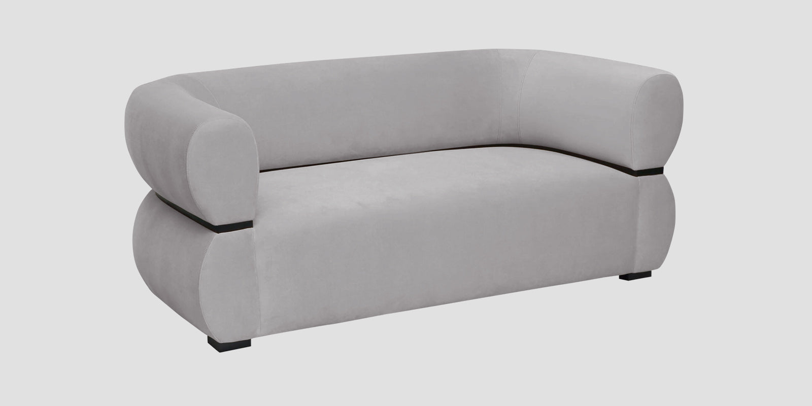 Kula Velvet 2 Seater Sofa In Concrete Grey Colour