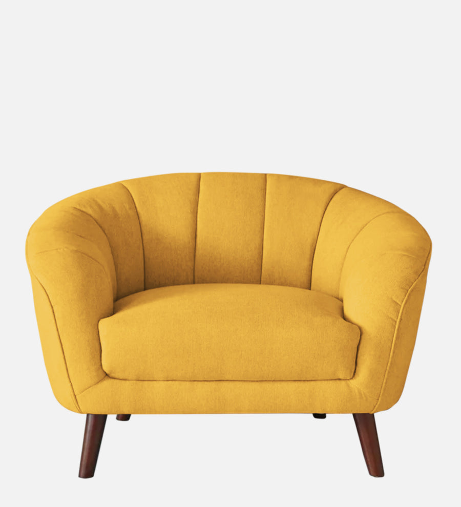 Benjamin Fabric 1 Seater Sofa In Bold Yellow Colour - Febonic Living