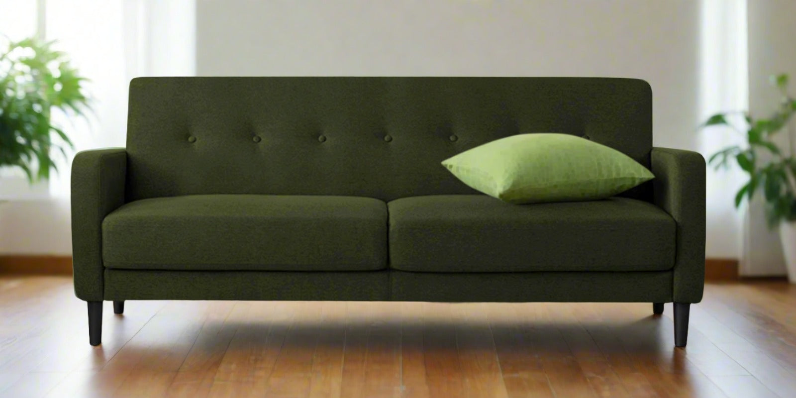 Marq Fabric 3 Seater Sofa in Olive Green Colour