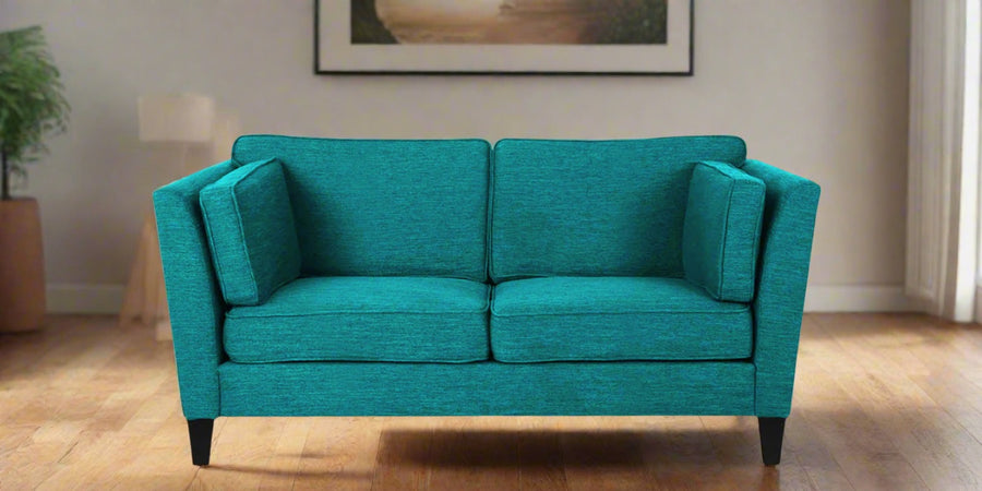 Nigar Fabric 2 Seater Sofa In Sea Green Colour - Febonic Living