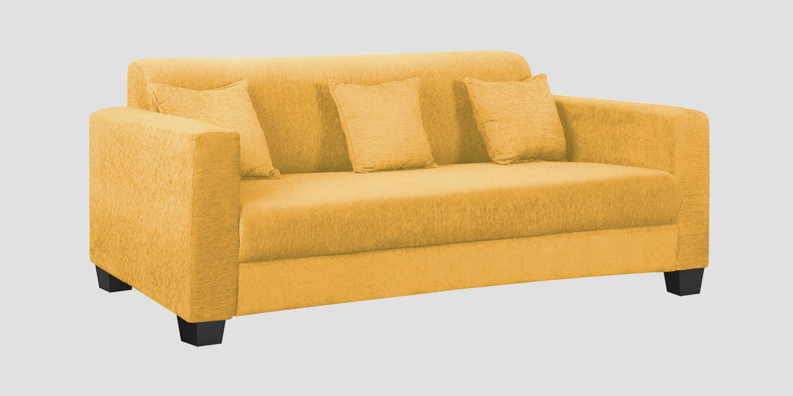 Nebula Fabric 3 Seater Sofa In Bold Yellow Colour - Febonic Living