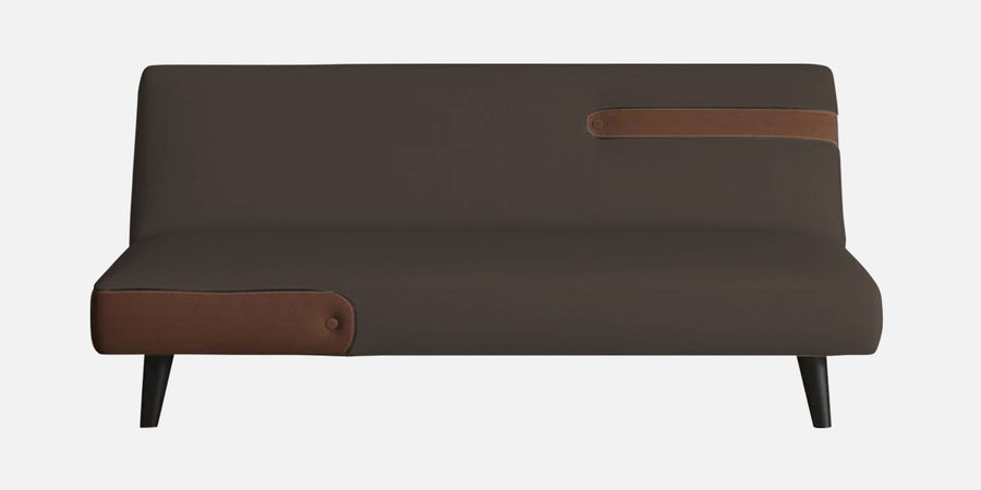 Vedan Fabric 3 Seater Convertible Sofa Cum Bed In Caspa Brown Colour - Febonic Living
